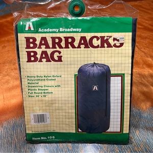 Vintage Sealed Academy Broadway Nylon Barraks Bag Blue 1985